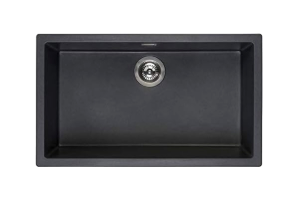 Lavabo Reginox Amsterdam 72 Black Silvery Granit diskbänk, svart 720 x 400