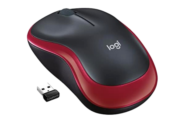 Logitech  M185 Wireless - Mus - Optisk - 3 knapper - Rød