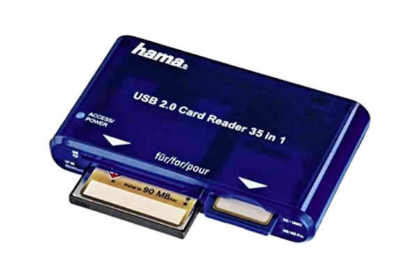 Hama  55348 35-i-1 USB Kortläsare, USB 2.0, Blå