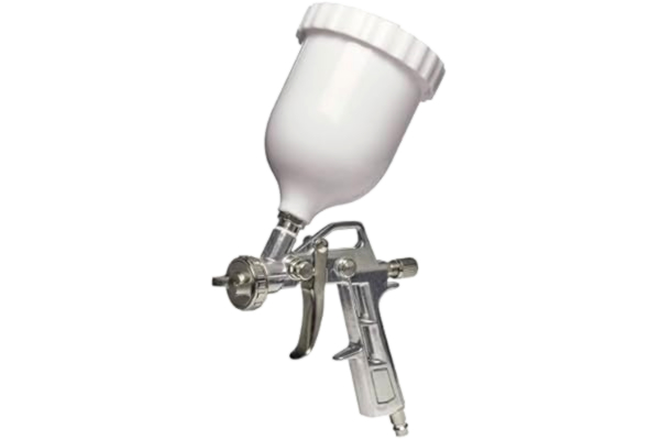 Einhell -färgsprutpistol med flödeskopp (kompressortillbehör, max. 4 bar, flödeskopp 0,6 l, flödesregulator, växlingsbar mellan punktstråle och bredstråle, vridbart munstycke)