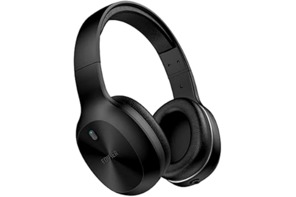 Edifier  W600BT Bluetooth-headset (Bluetooth V5.1) – Trådlösa over-Ear-hörlurar med upp till 30 timmars batteritid, simultant anslutning av två Bluetooth-källor, inbyggd mikrofon, svart