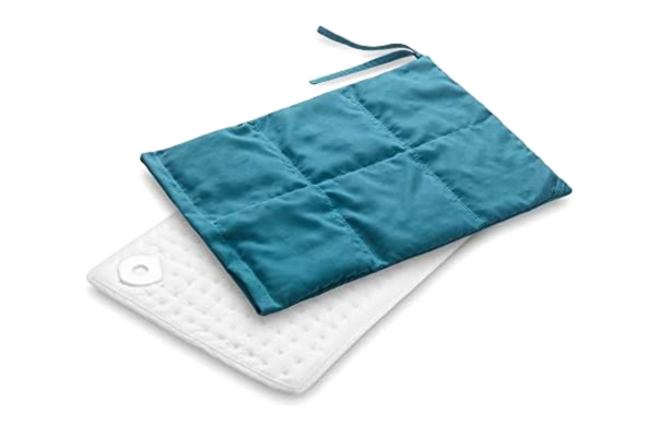 Beurer medisana HS 200 elektrisk körsbärskudde med 4 temperaturinställningar och automatisk avstängning för att lindra spänningar och smärta, 100% bomullsöverdrag, kan även värmas i mikrovågsugn