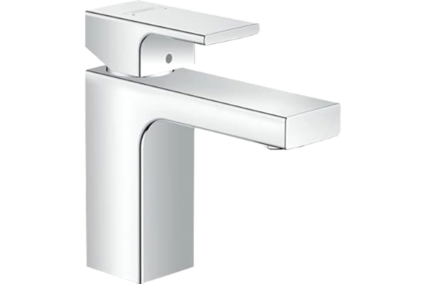 Hansgrohe hansgrohe Vernis Shape - Tvättställsblandare utan bottenventil, Vattenkran badrum med utloppshöjd 95 mm, Badrumskran vattenbesparande (EcoSmart), krom, 71569000