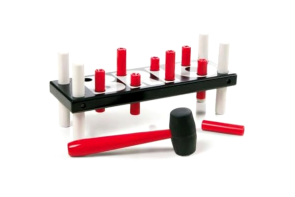 BRIO  30515 Bultbräda, svart | Pounding Bench 10 delar. I trä och plast med gummiklubba. För barn från 12 månader. Tränar färger, öga-hand-koordination
