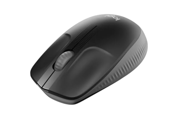 Logitech  M190 Trådlös Mus Curve design, För både höger eller vänsterhänta, 18-månaders batteritid med energisparläge, USB-mottagare, Precis kontroll + scrollning, Brett rullhjul - Svart