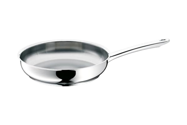 WMF  Frying Pan Uncoated Ø 24 cm Made in Germany Pouring Rim Stainless Steel Handle Cromargan® Stainless Steel Suitable for Induction Dishwasher-Safe