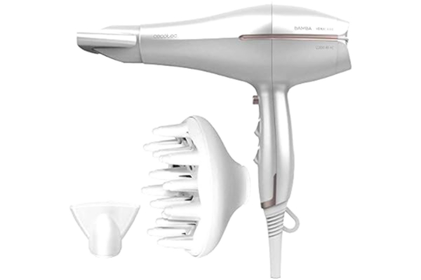 Cecotec  sèche-cheveux ionique avec diffuseur Bamba IoniCare 5300 Maxi Aura avec 2200 W de puissance, moteur DC avec ion réel et grand débit d’air.