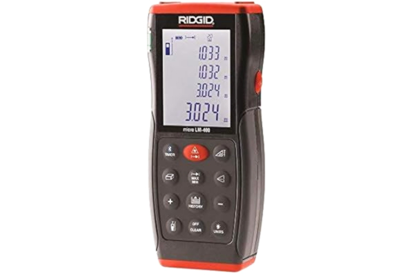 Ridgid RIDGID 36813 modell micro LM-400 avancerad laseravståndsmätare, Bluetooth-anslutning, iOS och Android-kompatibla appar tillgängliga