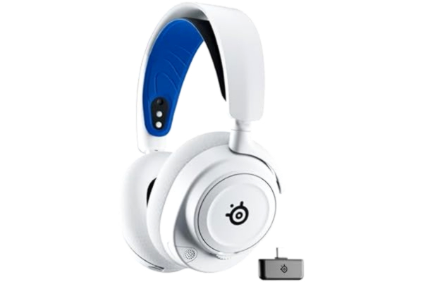 SteelSeries  Arctis Nova 7P trådlöst headset för flera plattformar och mobil – Anpassade hifi-drivrutiner – 38 tim batteri – USB-C – Utdragbar mick – PlayStation, PC, VR, Switch