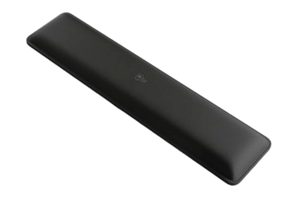 Glorious  Gaming Padded Keyboard Wrist Rest (Fullstort, 25 mm tjockt) – Fransfria sydda kanter, slät tygyta, halkfri gummibas, medelhög fasthet, 440 x 100 x 25 mm – Black-Stealth