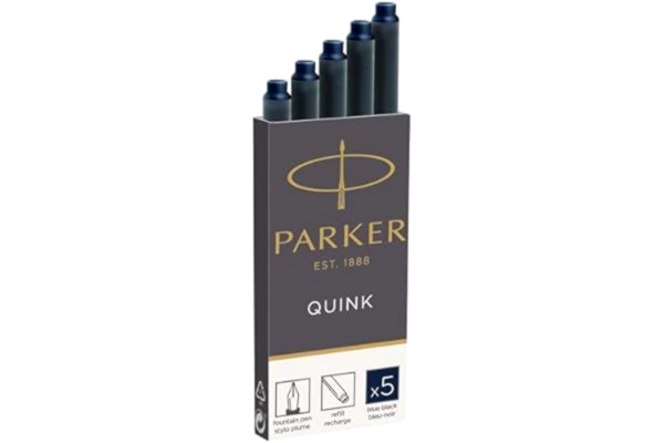 Parker PARKER QUINK långa bläckpatroner för reservoarpennor | Blåsvart | 5 st