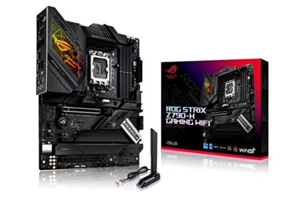 Asus  ROG STRIX Z790-H GAMING WIFI, Intel Z790, 1700, ATX, 4 DDR5, HDMI, DP, Wi-Fi 6E, 2, 5 G Nätverksansluten, PCIe5, RGB, 4x M.2