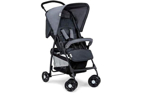 Hauck  Sport Lichte Buggy, Tot 18 Kg, Met Ligfunctie, Klein Inklapbaar, Zonnekap, Grote Mand, Grijs
