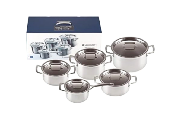 Le Creuset  Köksredskapsset, Rostfritt stål, Silver, 5 delar