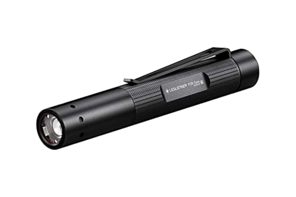 LED Lenser Ledlenser P2R Core Mini LED pennlampa, 120 lumen, laddningsbar med litiumbatteri, fokuserbar, tre ljusstyrkor, ljusräckvidd 65 m, USB-laddningskabel och clips, penlight