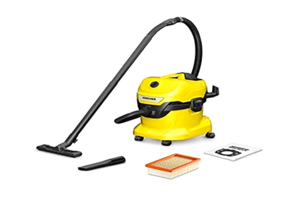Kärcher  WD 4 V-20/5/22 wet/dry vacuum cleaner, power: 1000 W, plastic container: 20 l, suction hose: 2.2 m, includes flat pleated filter, fleece filter bag, floor and crevice nozzle