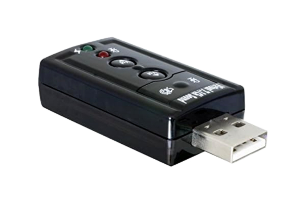 DeLock USB-ljudadapter 7.1 – DeLock – Virtual 7.1 ljud – Xear 3D Sound – med funktionsknappar – lämplig ljudadapter – ideal f1/4r Skype