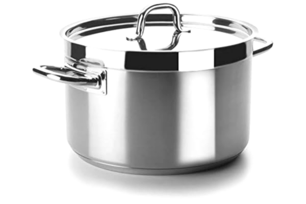 Lacor HOGE STEELPAN MET DEKSEL D.45 CM CHEF-LUXE