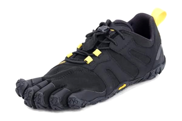 Vibram FiveFingers  Women's V-trail 2.0 Trail Running Shoe, Black Yellow, 3 UK
