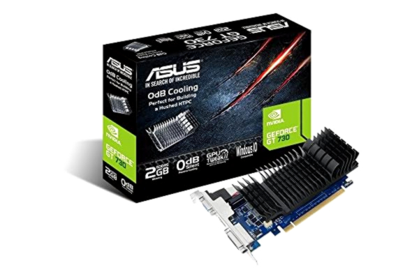 Asus ASUS GT730-SL-2GD5-BRK GeForce GT 730 2 GB GDDR5 niskoprofilowa karta graficzna do cichej budowy HTPC zawiera uchwyty LP