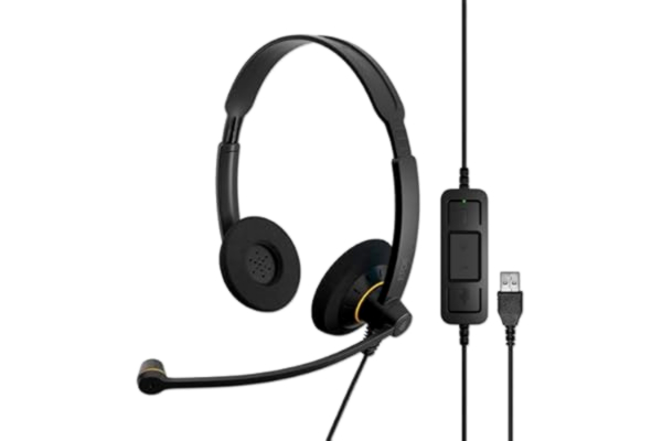 Sennheiser SENNHEISER SC60 Binaural Wideband Headset, Svart, En Storlek