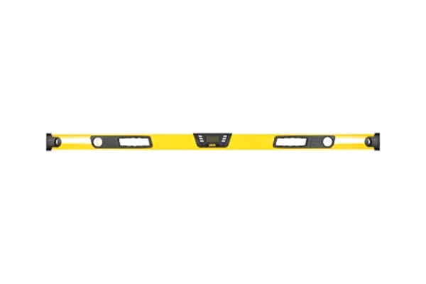 Stanley  FatMax digitalt vattenpass (120 cm, lutningsmätare, hög mätnoggrannhet och mätområde, mätning i grader, procent, mm/m) 0–42–086, gul