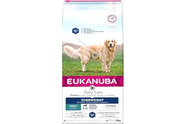 Eukanuba  Daily Care Overweight/Steriliserat torrfoder – specialfoder med låg fetthalt för överviktiga eller kastrerade hundar, 12 kg
