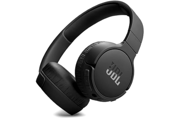 JBL  Tune 670 NC - Trådlösa Bluetooth - On-ear hörlurar med adaptiv brusreducering och avtagbar ljudkabel, JBL Pure Bass-ljud, svart