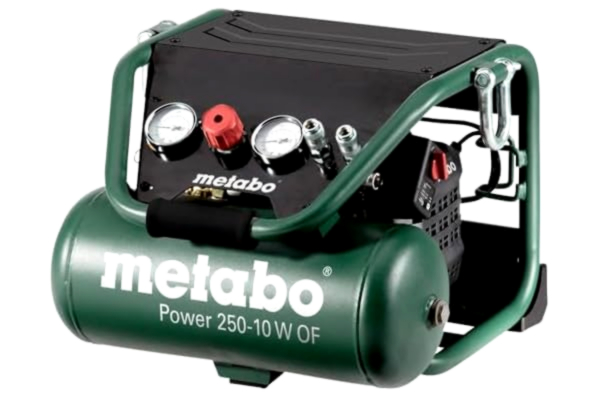 Metabo  simba 250-10 W ye - compressor 2 cv 10 liters isina mafuta, kuvakwa kwakakosha