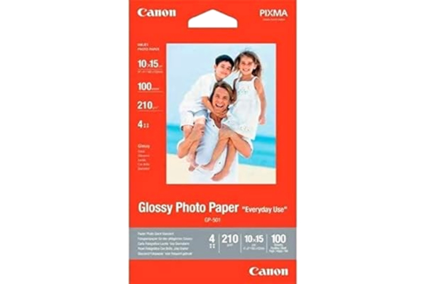 Canon  GP-501 fotopapper för vardagsbruk, glansigt, 200 g/m2, 10 x 15 cm (4 x 6 tum), 100 ark - 0775B003