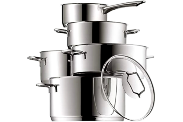 WMF  Astoria Cromargan grytset, silver, 5 delar