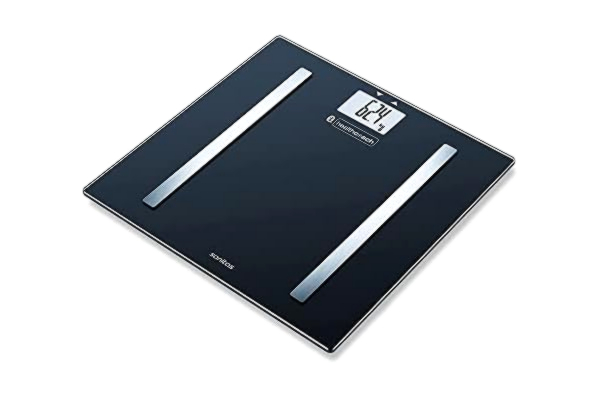 Beurer Sanitas SBF 72 Bluetooth Diagnostic Scale, Body Weight, Fat, Water, Muscle Percentage, Bone Mass, Calorie Display, BMI, Long-Term Viewing App
