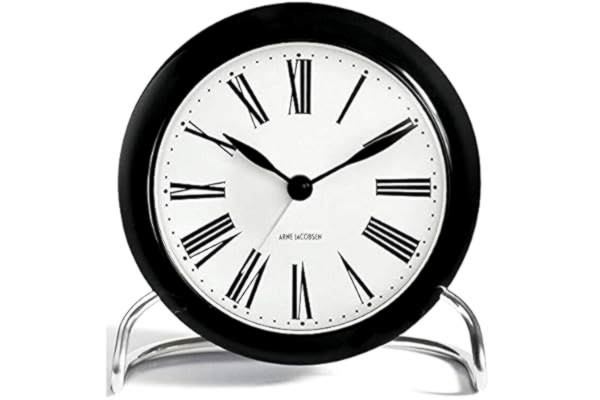 Rosendahl Romersk bordsklocka Ø 11 cm vit/svart