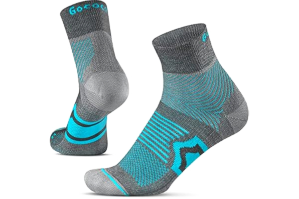 GoCoCo GOCOCO Trail Running Strumpor för Off-road & Terräng Löpning, Kraftigt Ankel & Vriststöd, Snabbtorkande Funktionsmaterial, Högt Skaft, Utan Sömmar för Herr & Dam