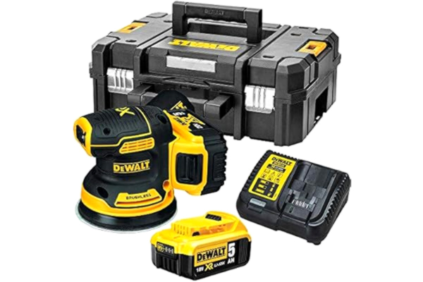 Dewalt DeWalt DCW210P2-QW – Lijadora rotorbital sin escobillas XR 18 V med 2 baterías Li-Ion 5,0 Ah
