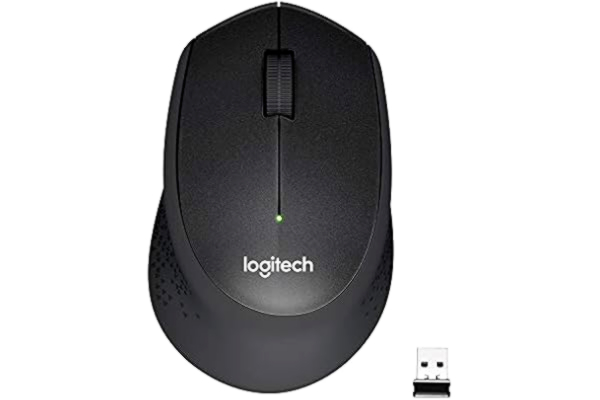 Logitech ® | M330 SILENT PLUS - Mus - 3 knapper - trådløs - 2.4 GHz - trådløs modtager (USB) - sort