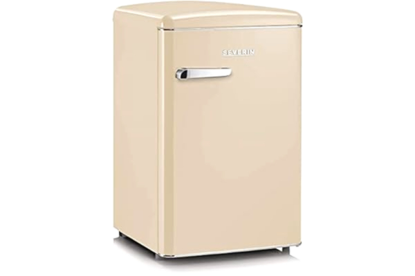 Severin SEVERIN Retro Minikylskåp, 3*, 108 l (95/13), 37 dB (Bullerklass C), LED-belysning, 110 kWh/år, Lagringstid vid Strömavbrott 11 Timmar, Kräm, RKS 8833