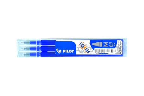 Pilot  - FriXion Ball - Set de 3 recharges - Bleu - Pointe Moyenne