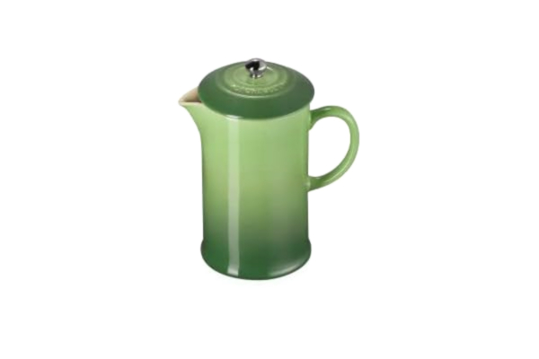 Le Creuset  Cafetière French Press van aardewerk met roestvrijstalen stamper, 1 liter, voor 3-4 kopjes, Bamboo, 60706084080003