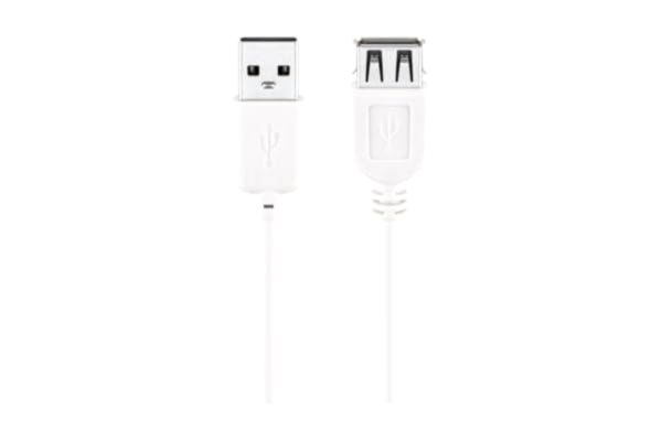 Goobay  96198 1.8 m USB 2.0 Hi-Speed Förlängningskabbel, Vit