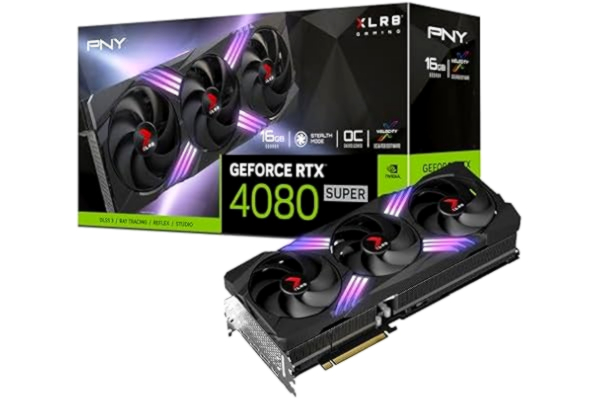PNY  GeForce RTX 4080 SUPER XLR8 Gaming OC RGB Triple Fan Grafikkort