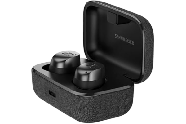 Sennheiser  MOMENTUM True Wireless 4 - Smarta hörsnäckor med Bluetooth 5.4, kristallklart ljud, bekväm design, 30 timmars batteritid och adaptiv ANC – svart grafit