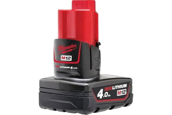 Milwaukee  M12B4 4,0 Ah litiumjonbatteri - röd