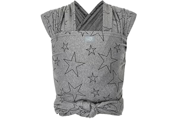 Hoppediz HOPPEDIZ® Écharpe porte-bébé extensible gris étoiles