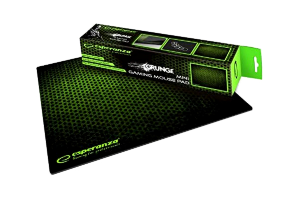 Esperanza  utökad spelmusmatta, mini (250 x 200 x 2 mm) musmatta laser och optisk mus kompatibel svart och grön