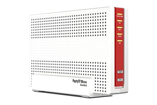 AVM  FRITZ!Box 6591 Cable WLAN AC + N Router (DOCSIS-3.1 kabelmode, dual-WLAN Ac+N (MU-MIMO) met 1733 (5 GHz) + 800 Mbit/S (2, 4 GHz), VoIP-telefoonsysteem)