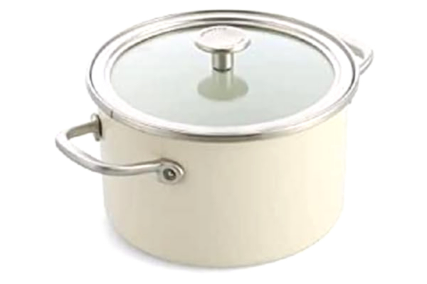 KitchenAid  Cookware Collection -kattila, kannellinen, 20 cm, manteli