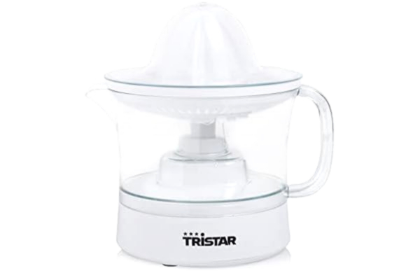 Tristar  CP-3005 wyciskarka do cytrusów, pojemność 0,5 litra, 2 rozmiary stożków wyciskających do każdego owoców cytrusowych, moc 25 W, biała