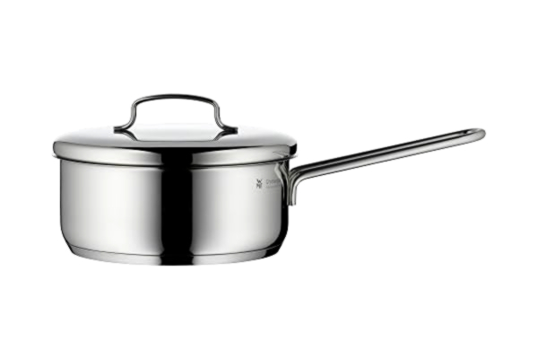 WMF  Sauce Pan Ø 16 cm Approx. 1,2L Mini Stackable Pouring Rim Metal Lid Cromargan® Stainless Steel Brushed Suitable for All Stove Tops Including Induction Dishwasher-Safe