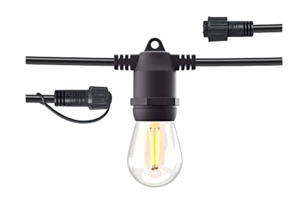 Hombli Förlängning: Smart utomhusbelysning, WiFi, Hombli Smart Outdoor Light String Extension, Dimbar, 5m (10 lampfästen, 10 lampor)